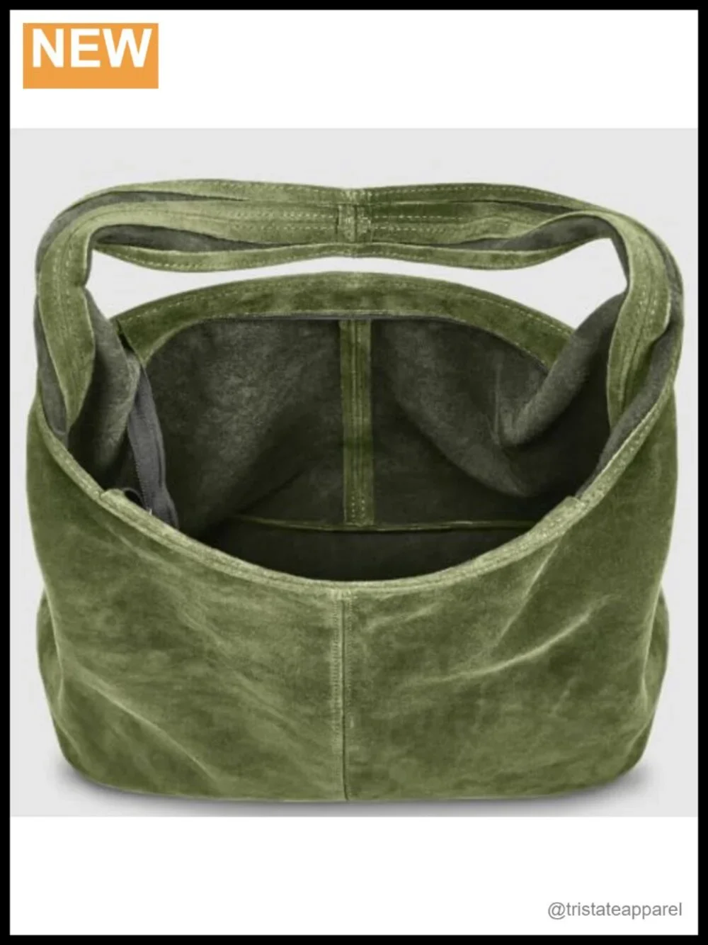 Italian Genuine Suede Hobo Bag With Zipper Large Slouchy Shoulder Handbag